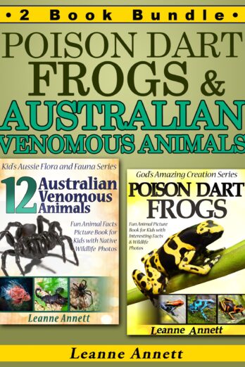 Poison Dart Frogs & Australian Venomous Animals: Fun Animal Facts Picture Book for Kids with Native Wildlife Photos. 2 Book Bundle (Book Bundle Compilation Collection Set 4) Cover Image