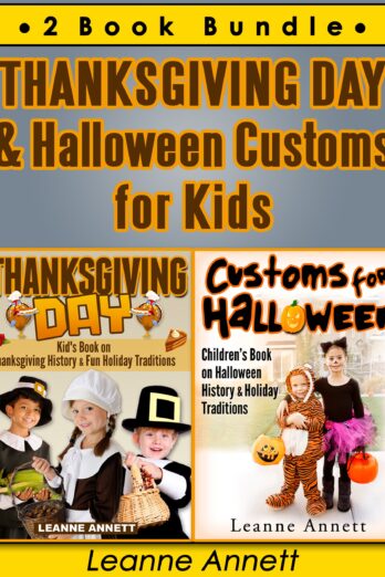 Thanksgiving Day & Halloween Customs for Kids. 2 Book Bundle (Book Bundle Compilation Collection Set) Cover Image