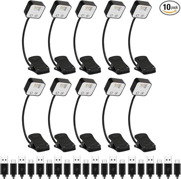 10 pack rechargeable book lights