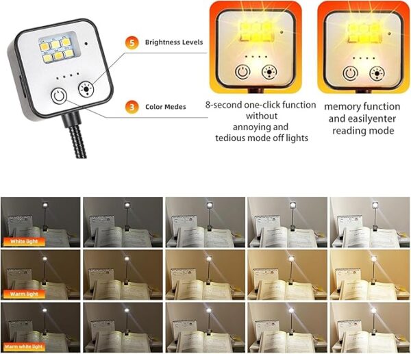 10 pack rechargeable book lights design