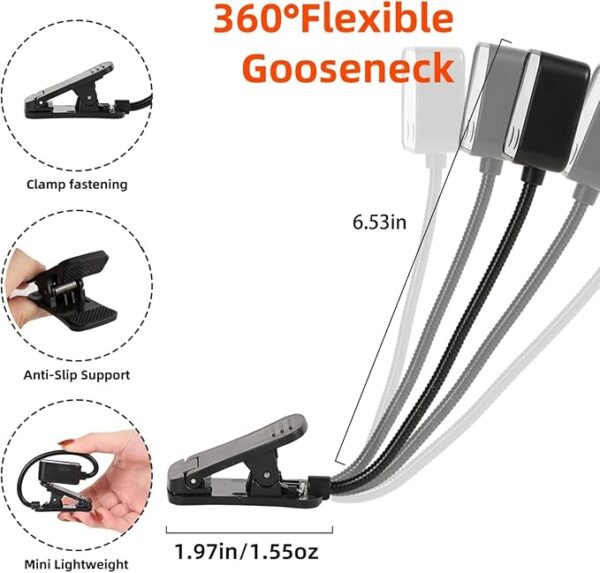 10 pack rechargeable book lights structure