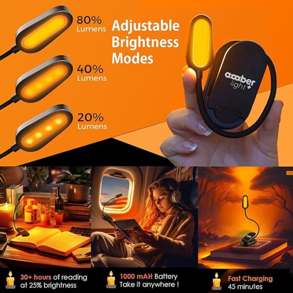 Amber book light brightness