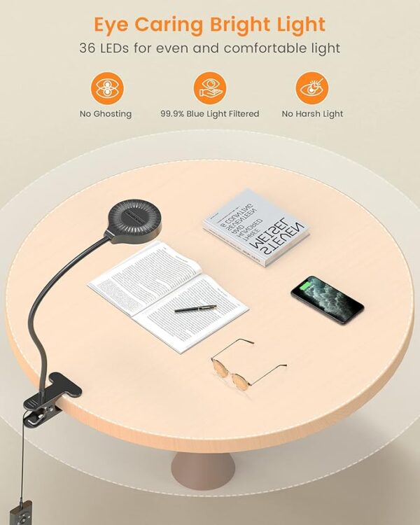 Glocusent 5W clip on light brightness