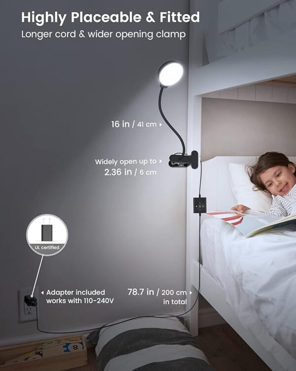 Glocusent 5W clip on light use