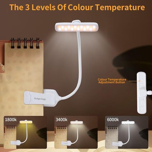 Led rechargeable book light color