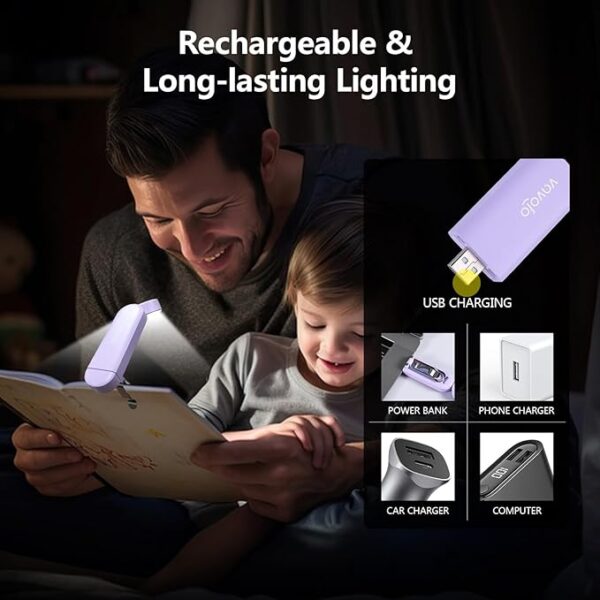 VAVOFO USB rechargeable book light charging