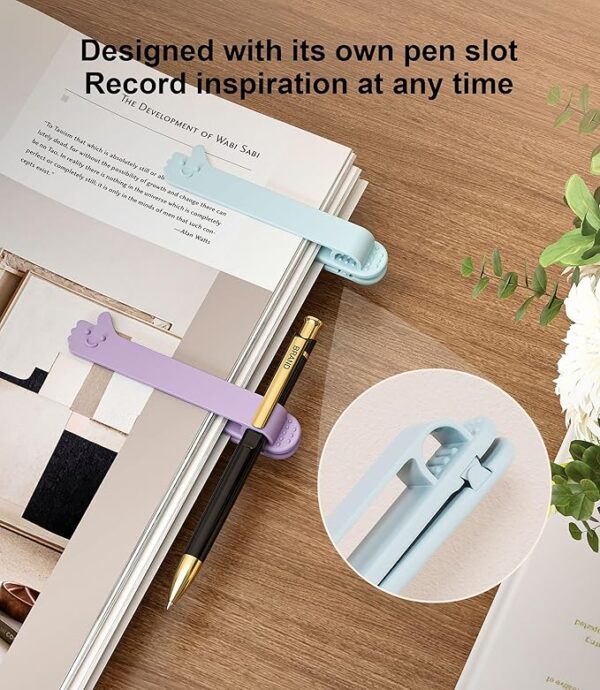 automatic bookmark pen slot