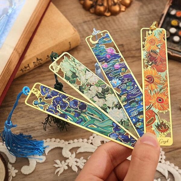 bookmarks with tassel closeup