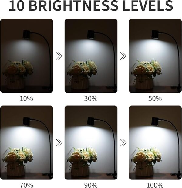 clip-on LED reading lamp brightness