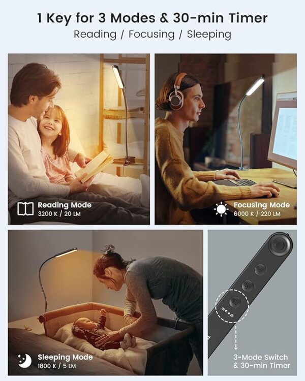 clip-on light modes