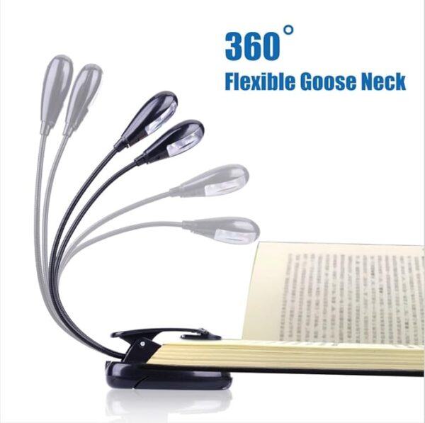 dual-arm LED book light design