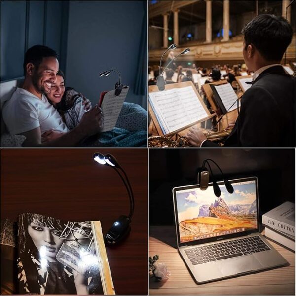 dual-arm LED book light multiuse