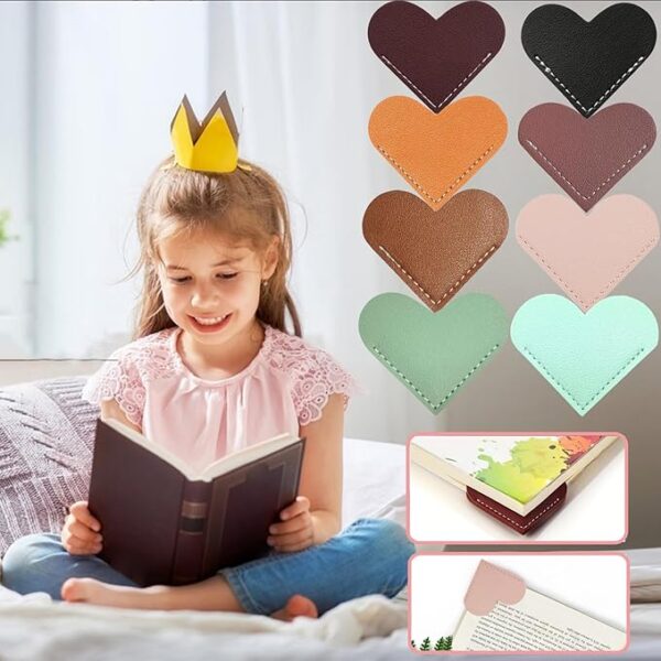 leather heart bookmark colors