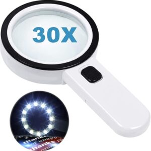 magnifying glass with LED lights