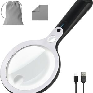 magnifying glass with light