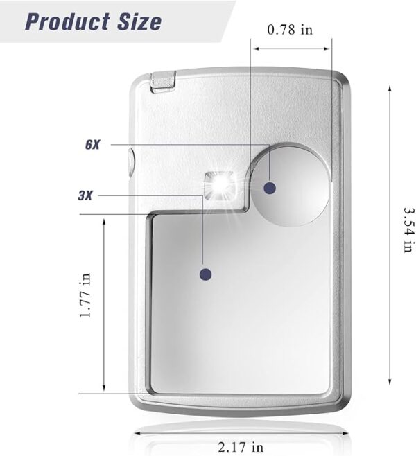 pocket magnifying glass dimensions