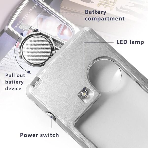 pocket magnifying glass features