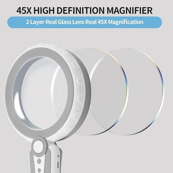 rechargeable magnifying glass lens