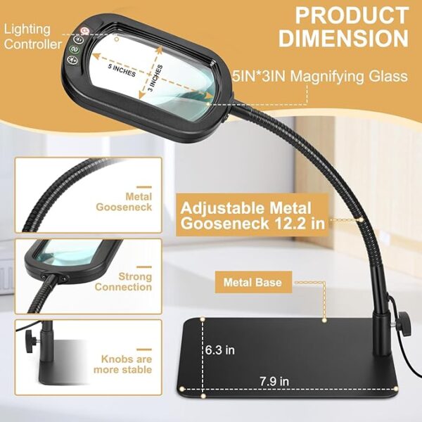 rectangle magnifying glass dimension