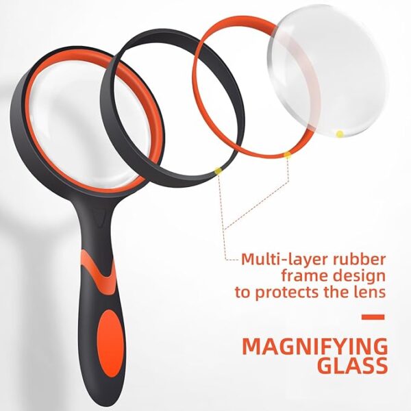rubber reading magnifier details