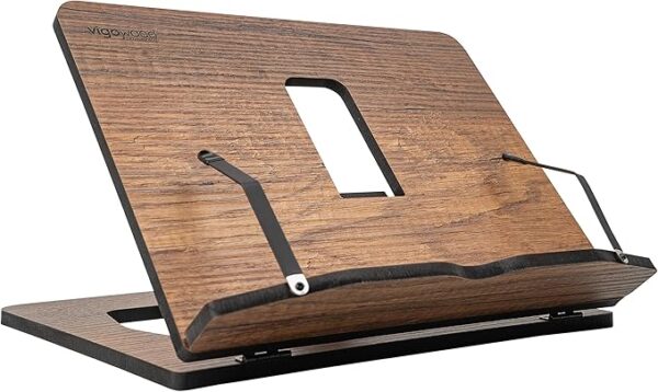 wood book holder stand