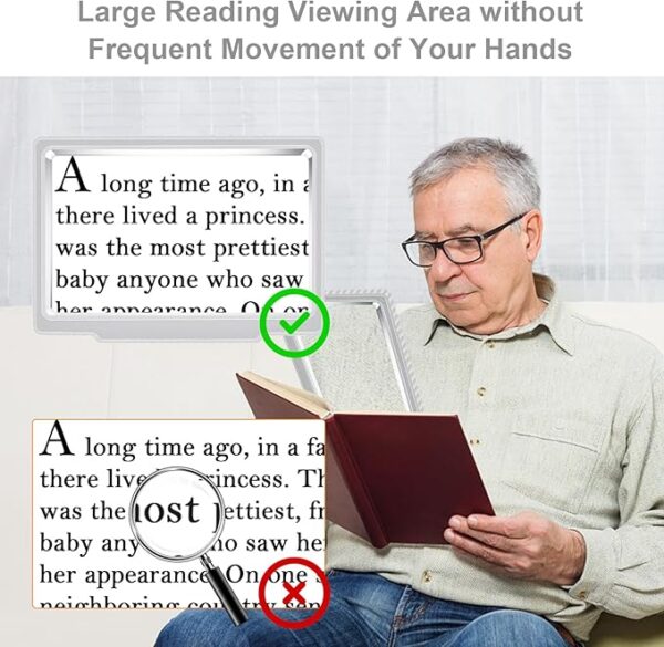 5X magnifying glass viewing area