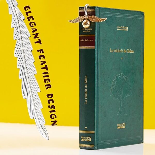 Harry Potter metal bookmark feather design