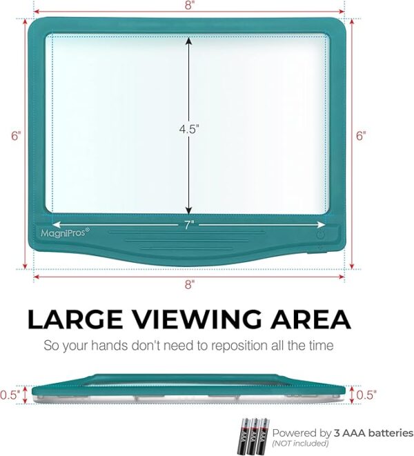 MagniPros large page magnifier dimensiona