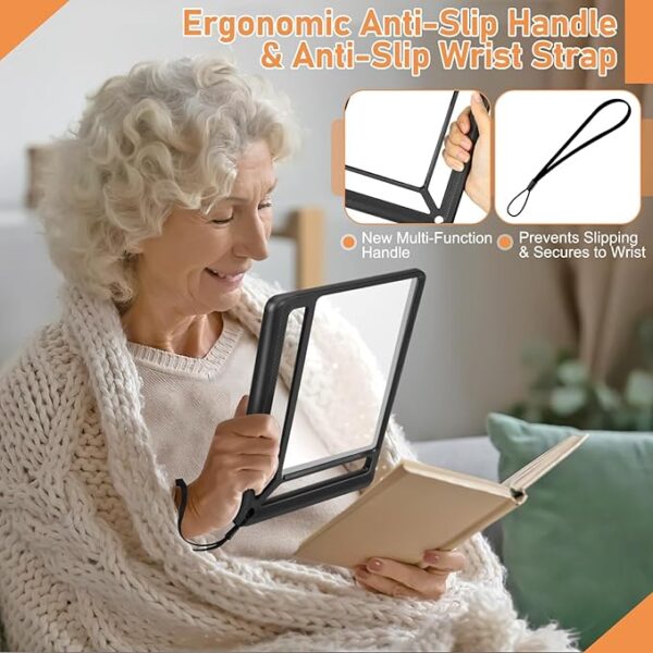 full page magnifying glass use in reading