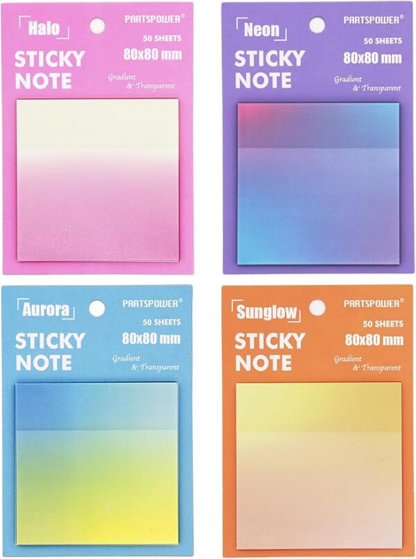 gradient transparent sticky notes