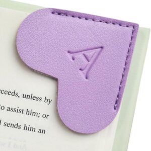 heart bookmark with initials
