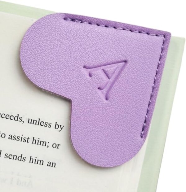 heart bookmark with initials