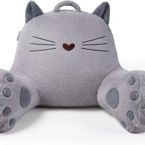 kitty reading pillow
