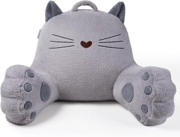kitty reading pillow