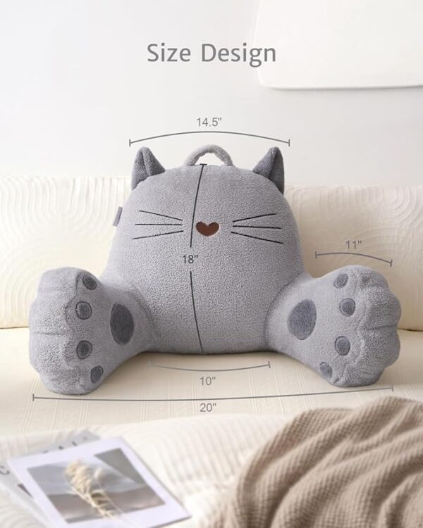 kitty reading pillow size