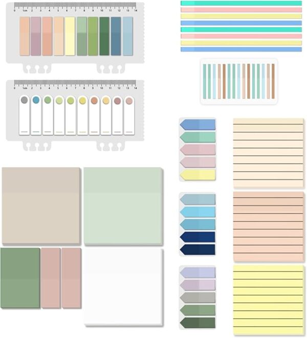 transparent sticky notes with highlighter tape