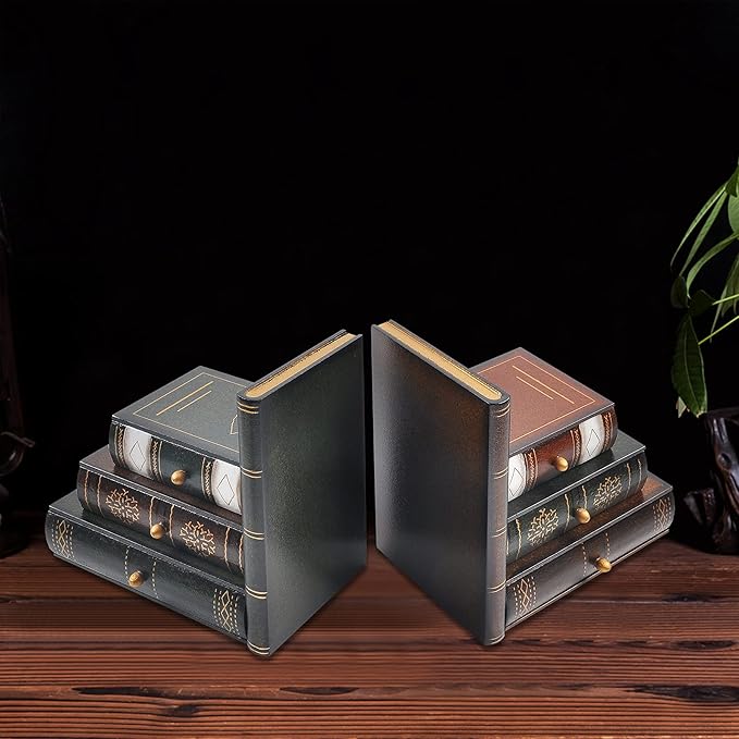 vintage decorative book organizer design