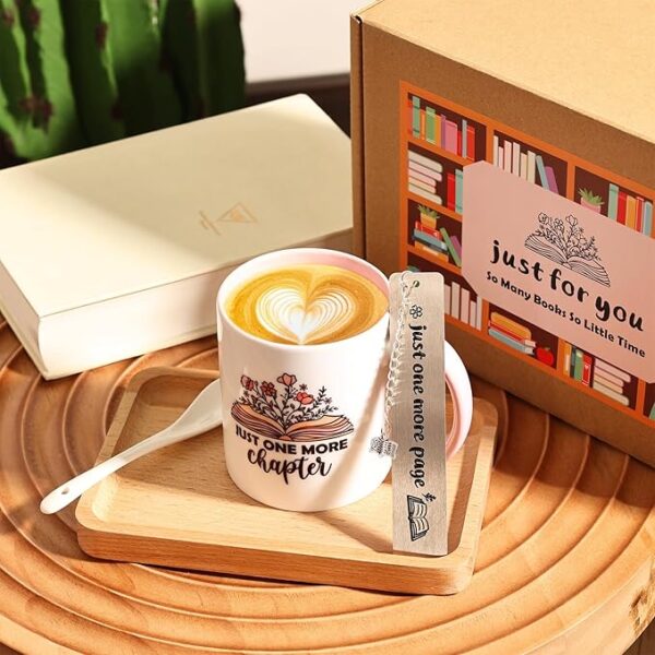 Tuitessine book lover gift set mug