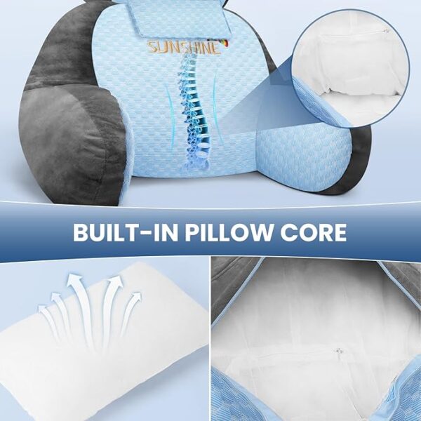 adjustable reading pillow feature