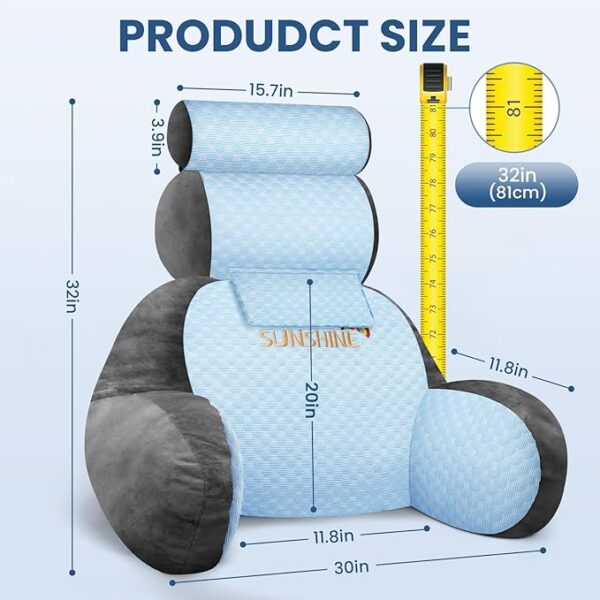 adjustable reading pillow size