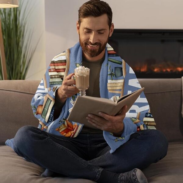 book lover blanket while reading