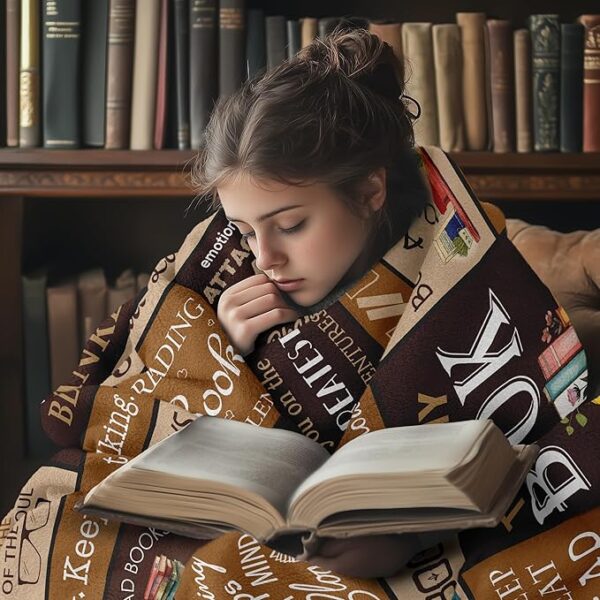 book reading blanket while reading