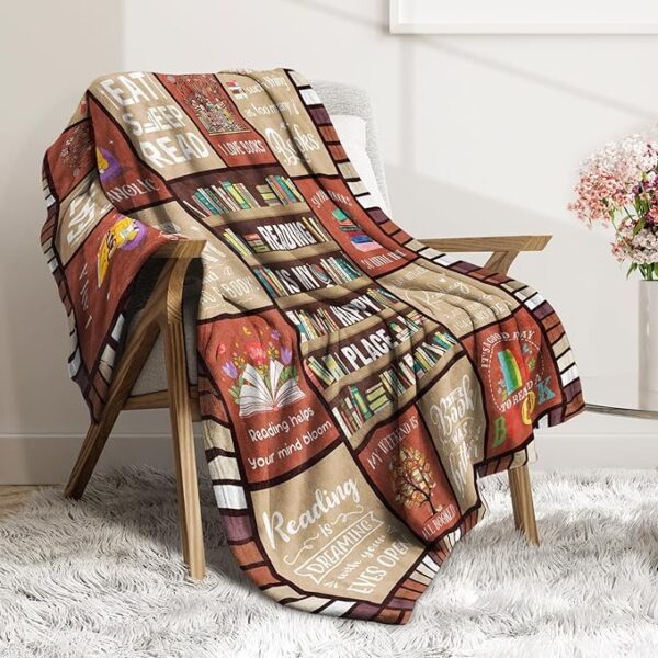 cozy reading blanket design