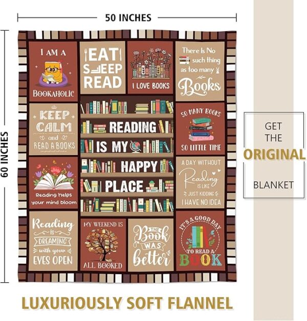 cozy reading blanket size