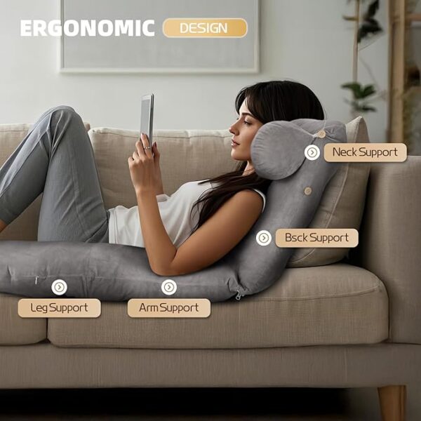 large back support reading pillow ergonomic