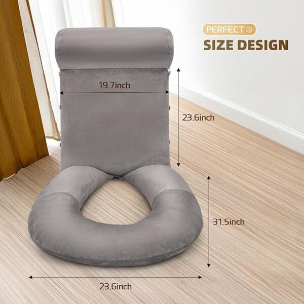 large back support reading pillow size