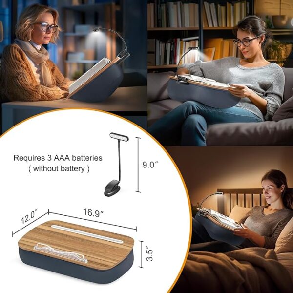 pillow stand with reading light size