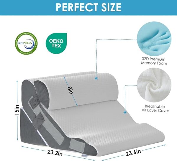 wedge pillow for headboard size