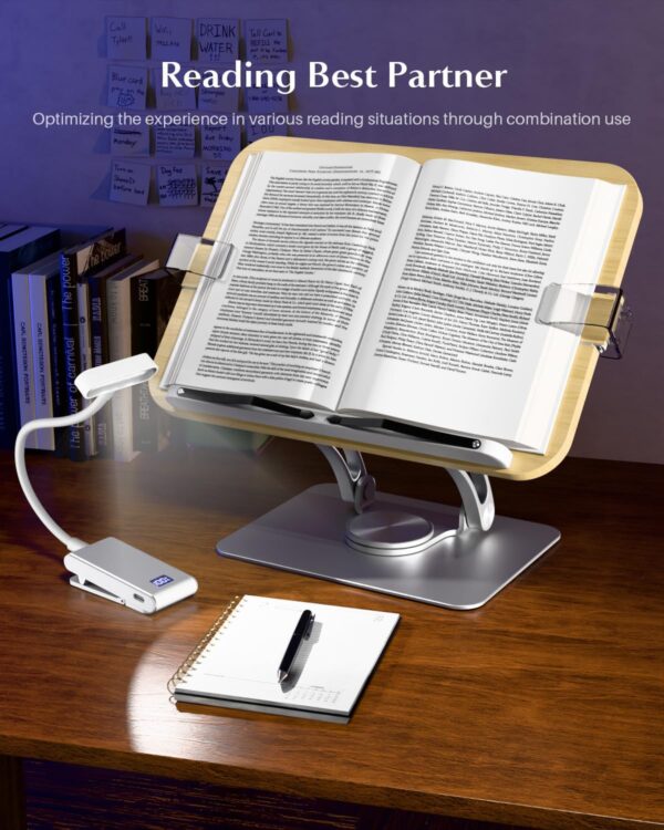 KVRG adjustable book stand with light