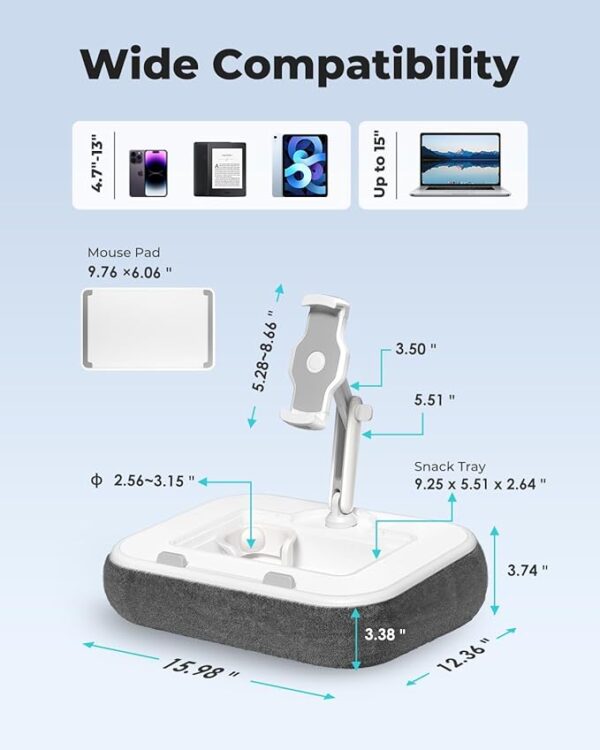 Viozon kindle pillow stand holder measurement
